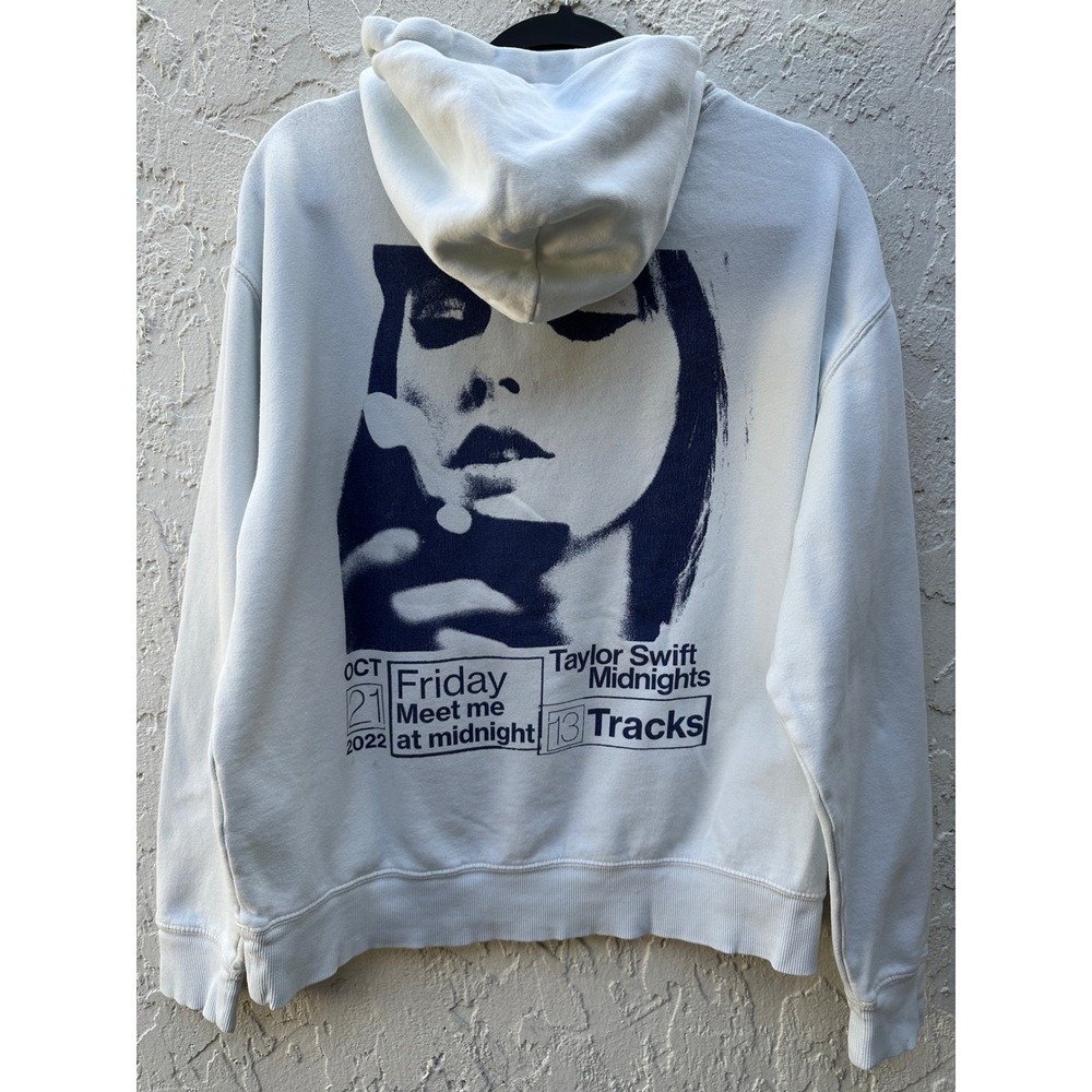 Taylor Swift Midnights Meet Me At Midnight Graphic Hoodie Sweatshirt Medium